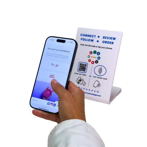 Increase Reviews and Engagement with the Smart Sticker and Stand - ClearLine